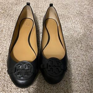 Tory Burch Black Flats